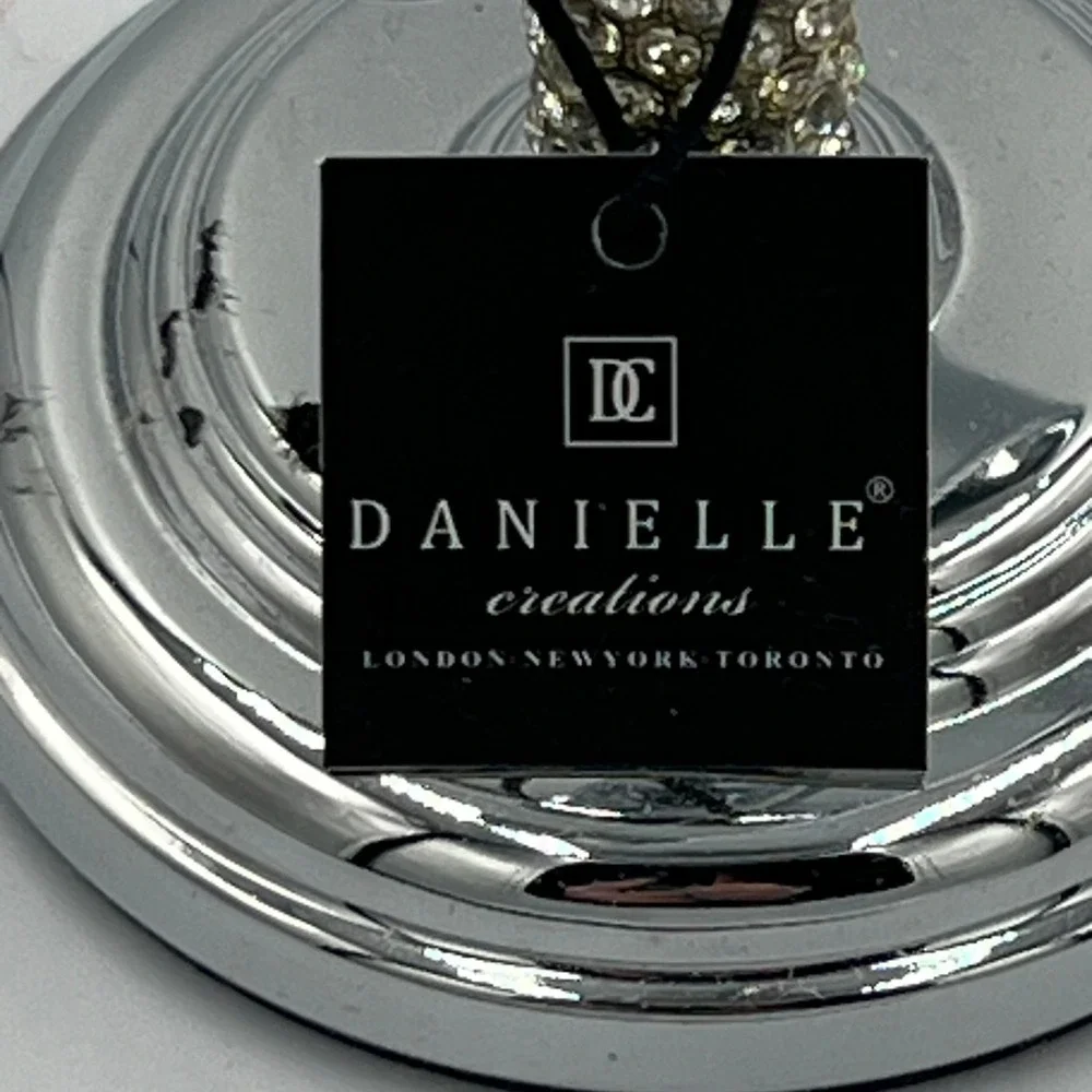 Danielle Creations Vanity Mirror Women OS Silver Brand New Rhinestone 4X Swivel